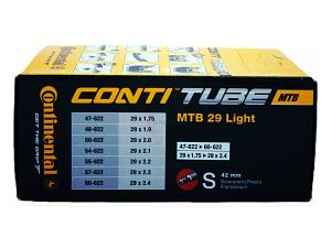 4x Fahrradschlauch Continental MTB 29 Light 29 Zoll 47-622/60-622 Sclaverand-Ventil 42mm +3x Conti Reifenheber +pneugo! Reparatur-Kit