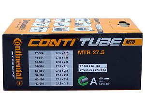 1x Fahrradschlauch Continental MTB 27.5 27.5 Zoll 47-584/62-584 Auto-Ventil 40mm +3x Conti Reifenheber +pneugo! Reparatur-Kit