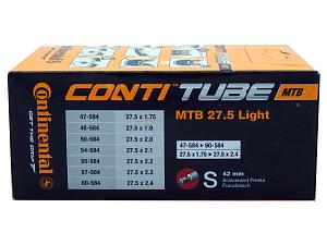 2x Fahrradschlauch Continental MTB 27.5 Light 27.5 Zoll 47-584/60-584 Sclaverand-Ventil 42mm +3x Conti Reifenheber +pneugo! Reparatur-Kit