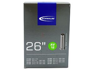 1x Fahrradschlauch Schwalbe AV12 26 Zoll 32-590/47-584 Auto-Ventil 40mm +3x Schwalbe Reifenheber +pneugo! Reparatur-Kit