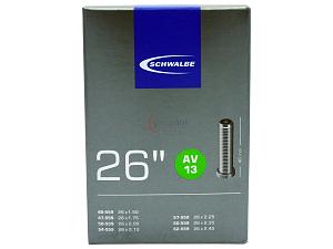 4x Fahrradschlauch Schwalbe AV13 26 Zoll 40-559/62-559 Auto-Ventil 40mm +3x Schwalbe Reifenheber +pneugo! Reparatur-Kit