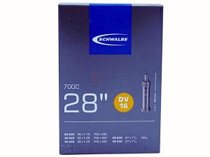 1x Fahrradschlauch Schwalbe DV16 28 Zoll 28-622/32-630 Dunlop-Ventil 40mm +3x Schwalbe Reifenheber +pneugo! Reparatur-Kit