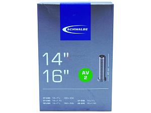 1x Fahrradschlauch Schwalbe AV2 16 Zoll 32-298/47-288 Auto-Ventil 40mm +3x Schwalbe Reifenheber +pneugo! Reparatur-Kit