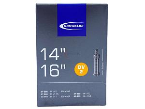 4x Fahrradschlauch Schwalbe DV2 16 Zoll 32-298/47-288 Dunlop-Ventil 32mm +3x Schwalbe Reifenheber +pneugo! Reparatur-Kit