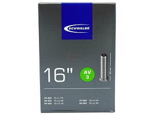 4x Fahrradschlauch Schwalbe AV3 16 Zoll 47-305/62-305 Auto-Ventil 40mm +3x Schwalbe Reifenheber +pneugo! Reparatur-Kit