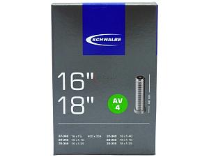 1x Fahrradschlauch Schwalbe AV4 18 Zoll 28-349/37-349 Auto-Ventil 40mm +3x Schwalbe Reifenheber +pneugo! Reparatur-Kit