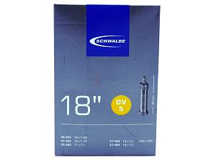 Fahrradschlauch Schwalbe DV5 18 Zoll 32-369/47-355 Dunlop-Ventil 32mm