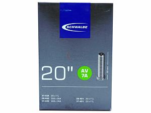 2x Fahrradschlauch Schwalbe AV7A 20 Zoll 28-440/37-451 Auto-Ventil 40mm +3x Schwalbe Reifenheber +pneugo! Reparatur-Kit