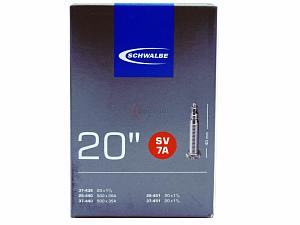 4x Fahrradschlauch Schwalbe SV7A 20 Zoll 28-440/37-451 Sclaverand-Ventil 40mm +3x Schwalbe Reifenheber +pneugo! Reparatur-Kit