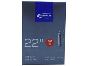 3x Fahrradschlauch Schwalbe SV8 22 Zoll 28-490/44-584 Sclaverand-Ventil 40mm +3x Schwalbe Reifenheber +pneugo! Reparatur-Kit