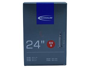 2x Fahrradschlauch Schwalbe SV9 24 Zoll 28-540/47-507 Sclaverand-Ventil 40mm +3x Schwalbe Reifenheber +pneugo! Reparatur-Kit