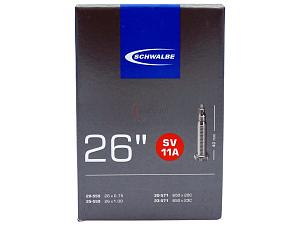 2x Fahrradschlauch Schwalbe SV11A 26 Zoll 20-559/25-559 Sclaverand-Ventil 40mm +3x Schwalbe Reifenheber +pneugo! Reparatur-Kit