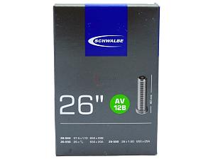 4x Fahrradschlauch Schwalbe AV12B 26 Zoll 20-590/28-584 Auto-Ventil 40mm +3x Schwalbe Reifenheber +pneugo! Reparatur-Kit