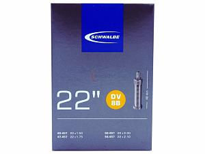 1x Fahrradschlauch Schwalbe DV8B 22 Zoll 40-457/54-457 Dunlop-Ventil 40mm +3x Schwalbe Reifenheber +pneugo! Reparatur-Kit