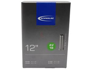 2x Fahrradschlauch Schwalbe AV1B 12 Zoll 32-203/40-203 Auto-Ventil 40mm +3x Schwalbe Reifenheber +pneugo! Reparatur-Kit