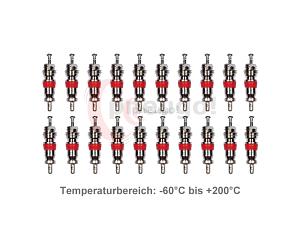 20 Ventileinsätze / Ventil Einsatz  Messing vernickelt PKW, LKW und Motorräder