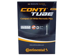 3x Fahrradschlauch Continental Hermetic Plus Compact 20 Wide 20 Zoll 50-406/62-406 Dunlop-Ventil 40mm +3x Conti Reifenheber +pneugo! Reparatur-Kit